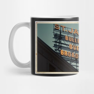 St. James Theater - Bullets Over Broadway Musical Neon Sign - Kodachrome Postcards Mug